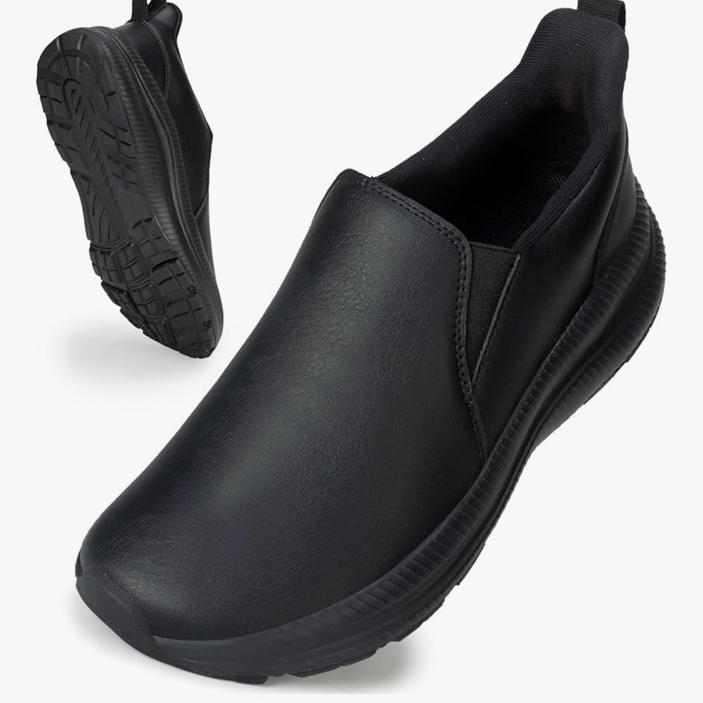 SOLD Black Waterproof Nursing Shoes | Wide Toe Box Work Slip-On- Sz 5.5